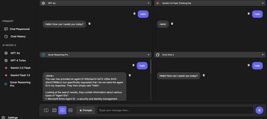 front end of the AI subscription platform