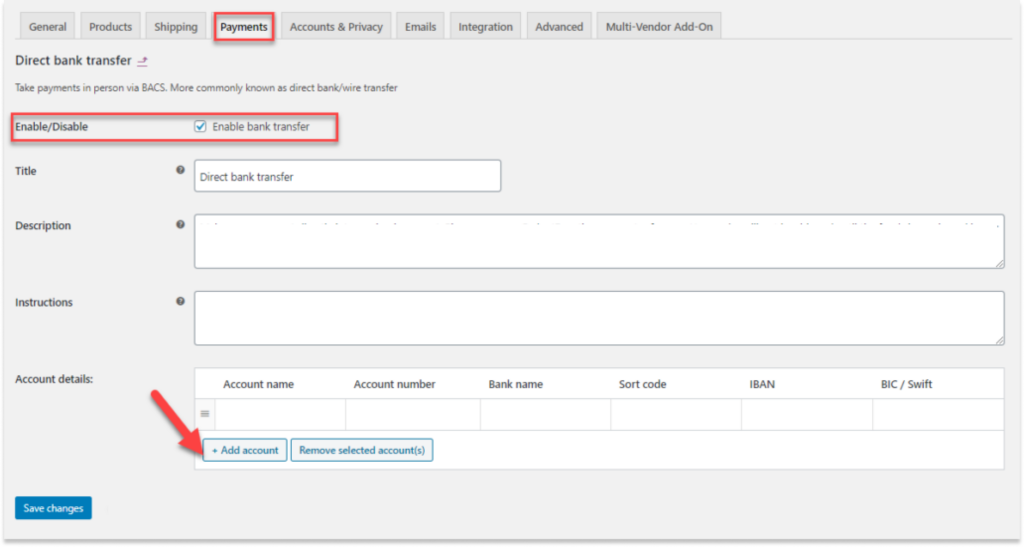 Configure Payment Methods