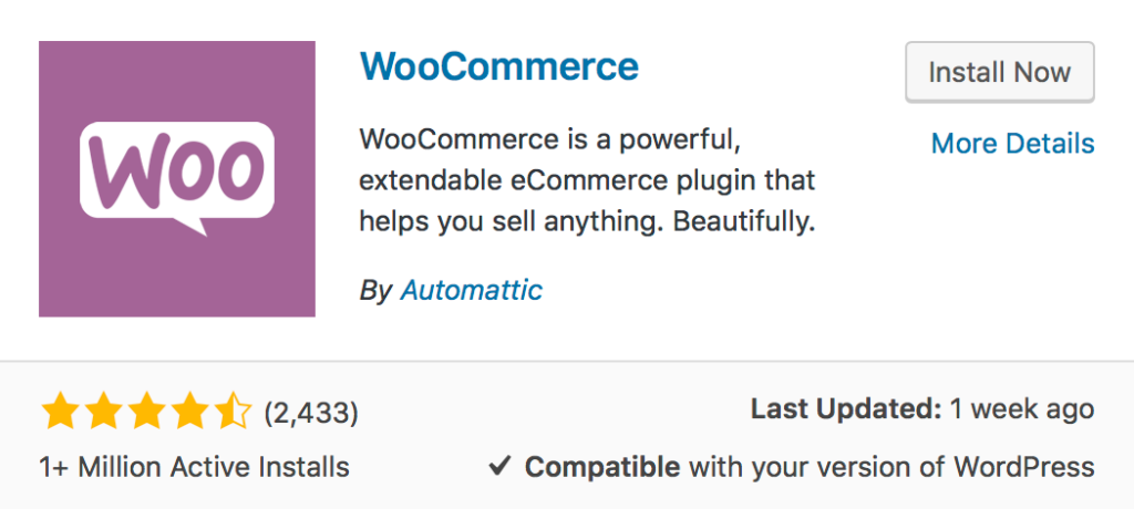 Install WooCommerce