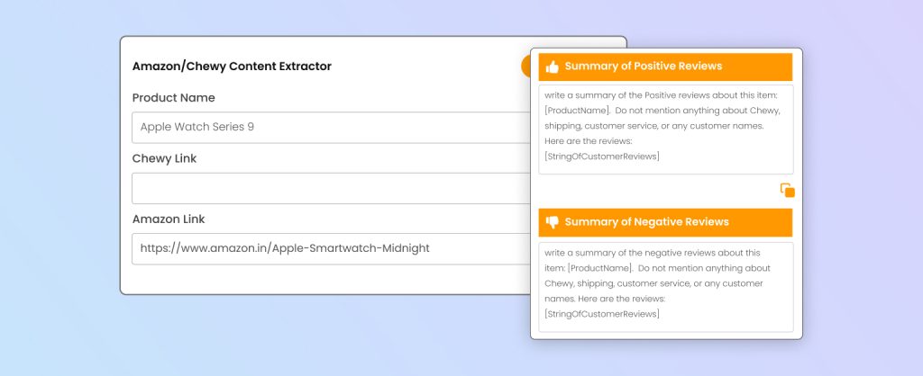 enerate product relevant Summary