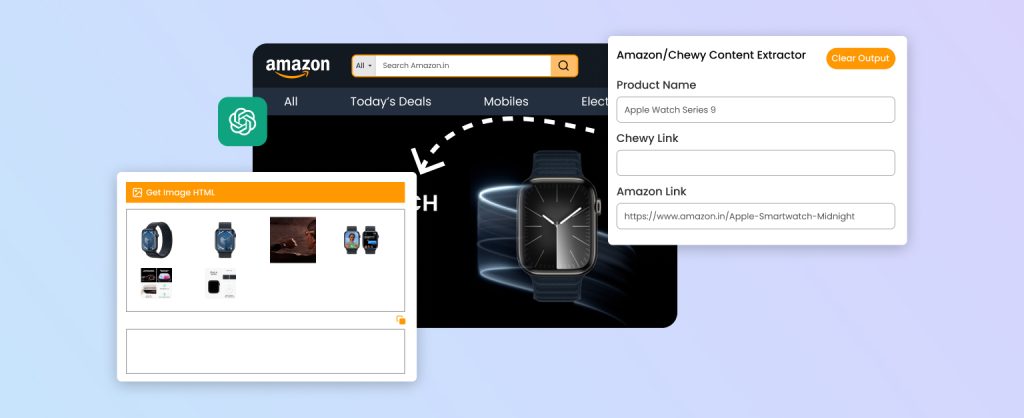 Scrape amazon product Images HTML with Web data Extraction Tool