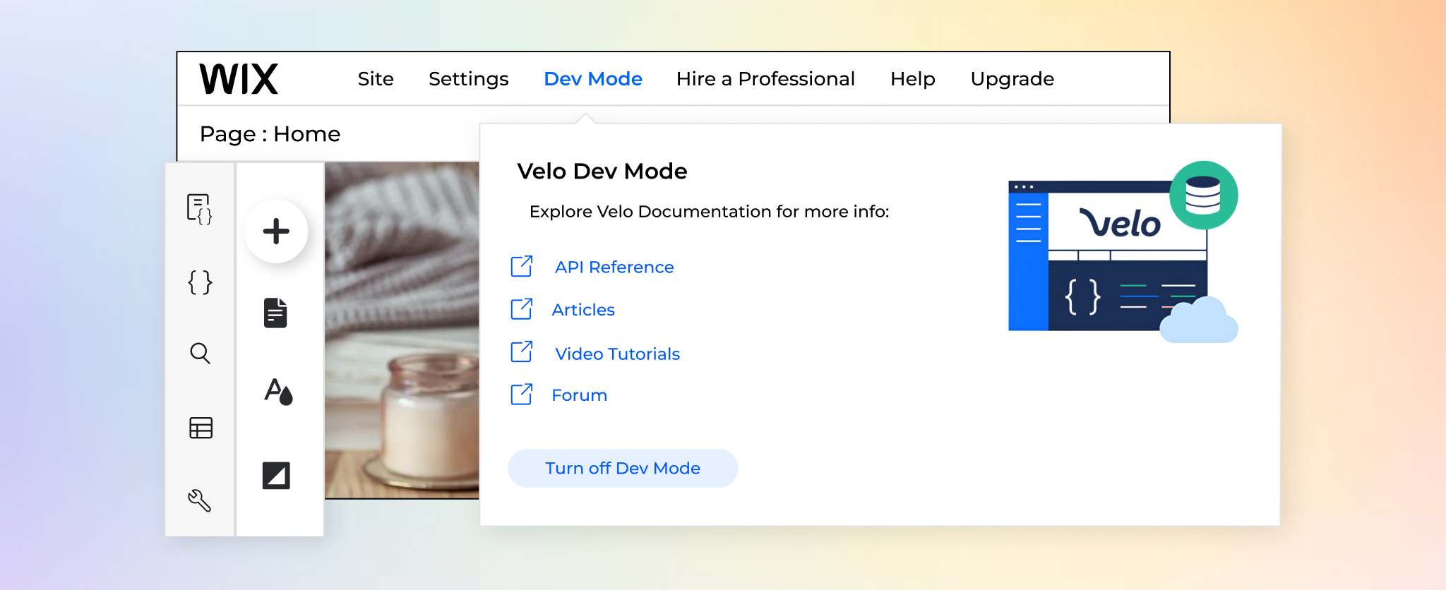 Wix’s Velo Developer Mode