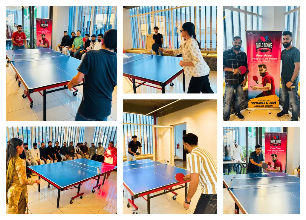 TBI Table Tennis Tournament Celebration