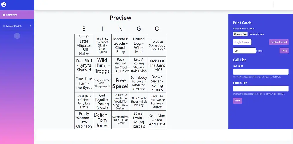 Bingo feature in Audio Plugin