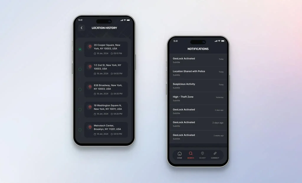 Notification Log History in mobile app