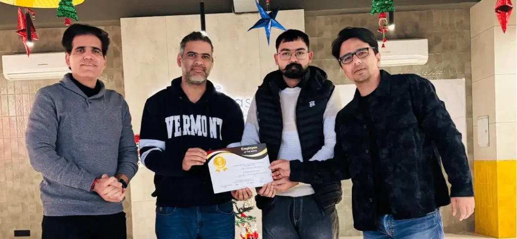 Employee of the Month ceremony