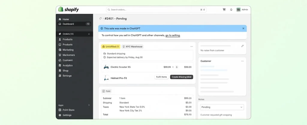 Shopify Agentic Commerce