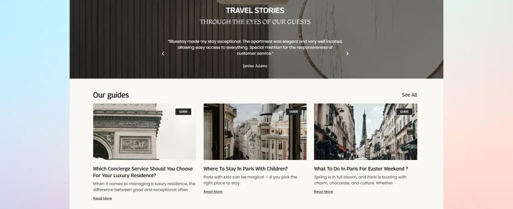 SEO optimized blogs on WordPress Rental Website