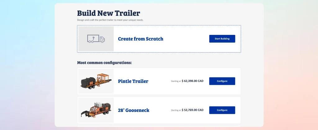 Build your own 3D configurator