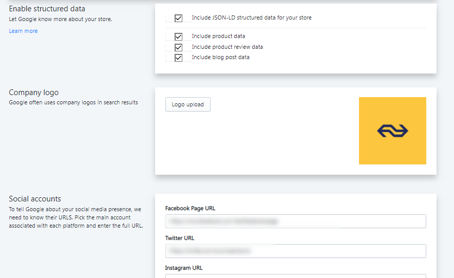 Shopify structured data